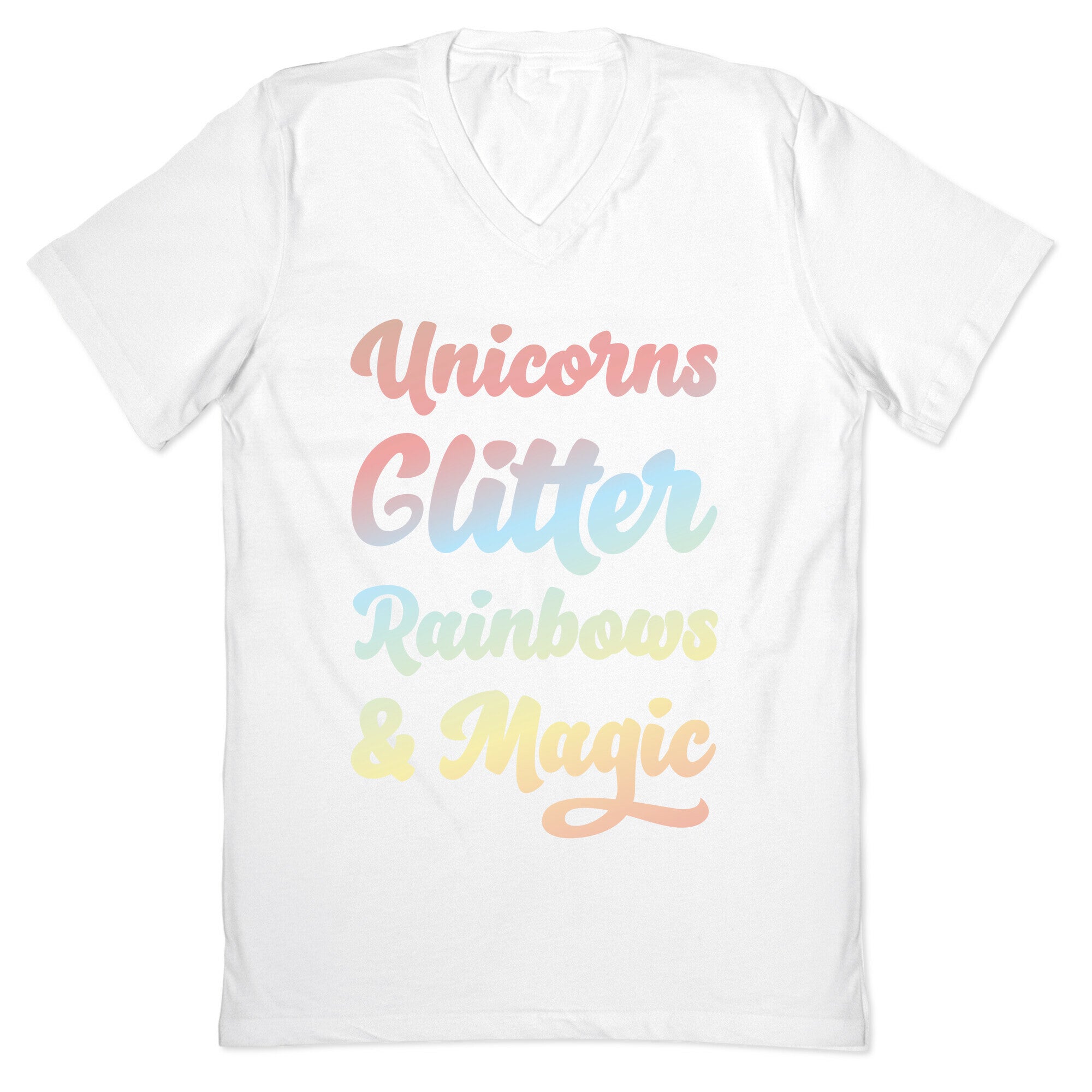 Unicorns Glitter Rainbows & Magic V-Neck
